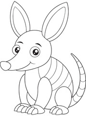Adorable Aardvark Coloring Page Cute Animal Illustration For Kids
