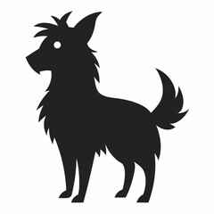 vector silhouette of a goat