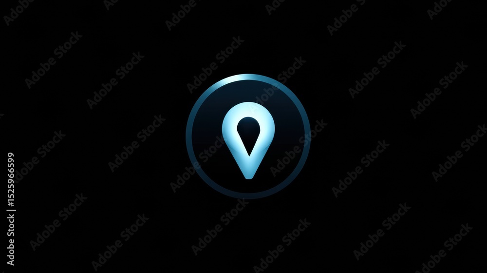 Leinwandbilder Icon Representing Anonymous Web Browsing With VPN Trail on Dark Background Highlighting Online Privacy