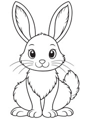 Arctic Hare Coloring Page Printable Animal Illustration For Kids