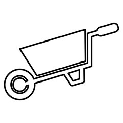 Wheelbarrow icon line