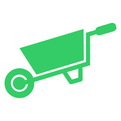 Wheelbarrow icon green