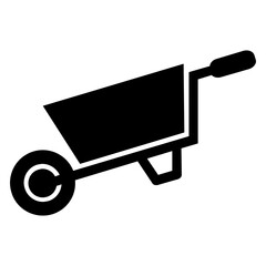 Wheelbarrow icon black