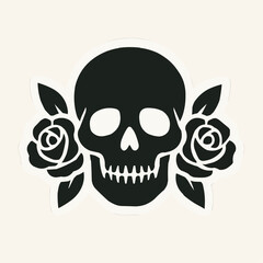 Fototapeta premium Here are some options for your image description:Skull and crossbones icons evoke a sense of danger and death, often depicted as a vector illustration with bones, perfect for Halloween or pirate the