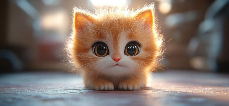 Adorable ginger kitten