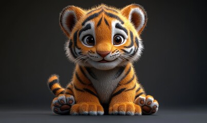 Cute cartoon tiger cub (1)