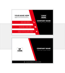 Fototapeta premium modern business card print template, Personal visiting card with company logo. editable Vector illustration. 