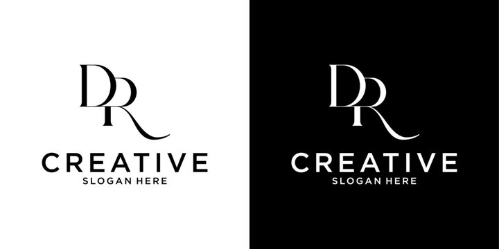 DR or RD initial letter logo design vector concept