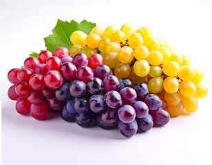 Colorful grapes in bunches