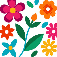 Floral patterns color vector illustration