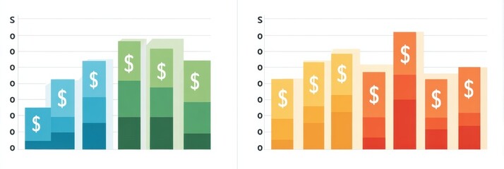Comparison of Budget and Actual Expenses Through Bar Chart With Clean Colors Highlighting Financial Performance Over Time