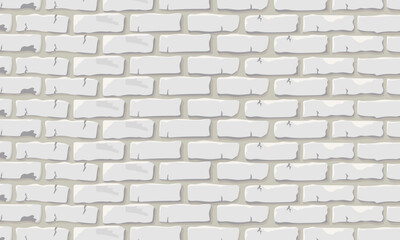 White brick wall texture seamless vector illustration. Used for decoration, advertising design, websites or publications, banners, posters and brochures. vector