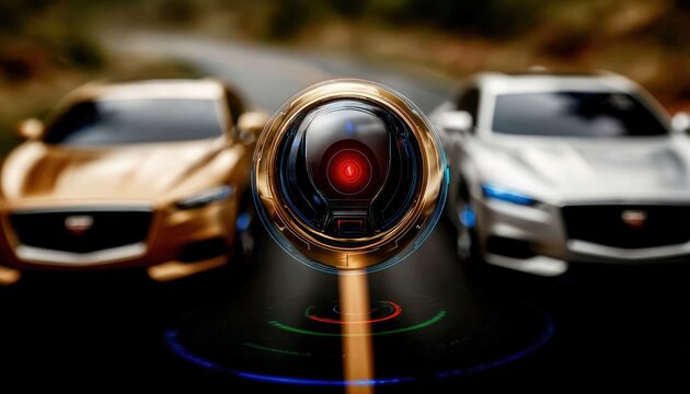 Futuristic car technology concept