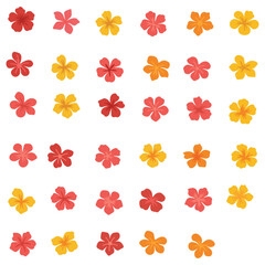 Tropical Hibiscus Flowers – Flat Vector Floral Set