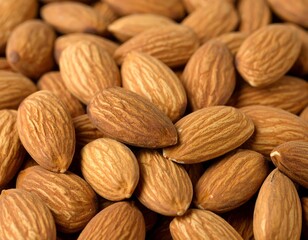 Fototapeta premium Close-up of many almonds (1)