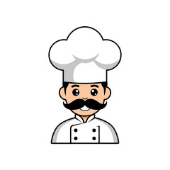 A chef cook or baker cartoon character mascot