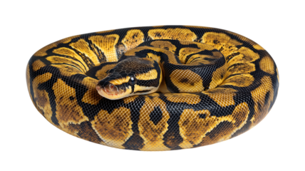 python with beautiful pattern isolated on a transparent  background
