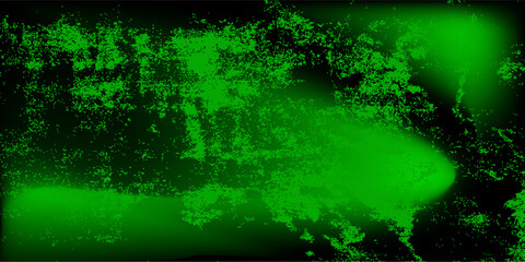 Grunge bright neon background. Green scuffs on a black wall. Dirt grunge distress texture. Overlay grunge. Alpha channel.
