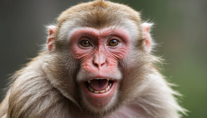 Obraz premium Portrait of a Japanese macaque
