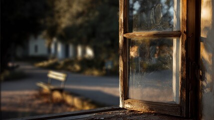 Nostalgia. A window with a wooden frame and glass that trembles slightly, as if remembering touches from the other side. It is not easy to open: it creaks, but not from resistance, but from memory.