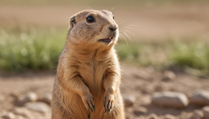 Fototapeta premium Close up of a prairie dog