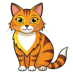 colorful cat vector image on white background