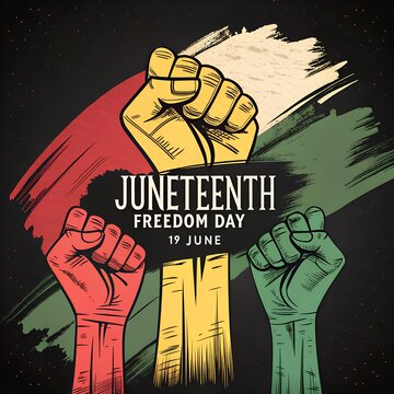Juneteenth freedom day celebration graphic