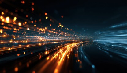 Abstract streaks of light tech background