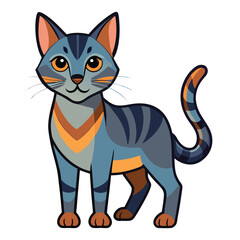 colorful cat vector image on white background