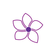 Stylized flower plumeria logo vector symbol