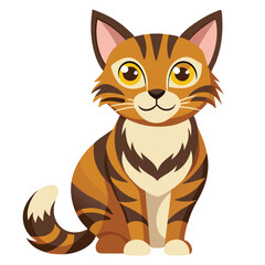 cat vector image on white background