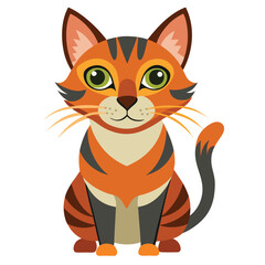 cat vector image on white background
