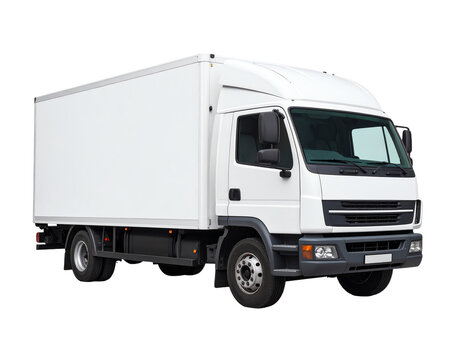 White delivery truck for transportation needs.
