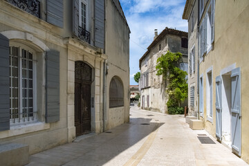 Saint-Remy-de-Provence in France, village in the south, ancient houses in the center
