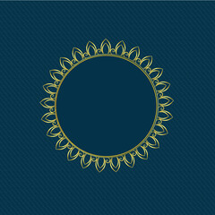 blue background with gold ornament