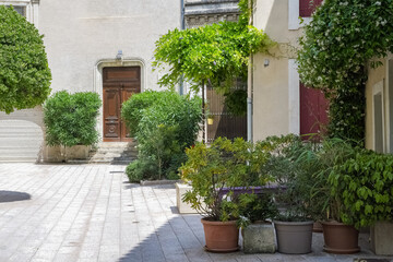 Saint-Remy-de-Provence in France, village in the south, ancient houses in the center

