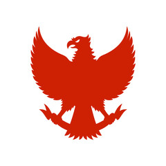 Garuda pancasila silhouette celebrating Indonesian Independence Day