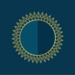 blue background with golden ornament