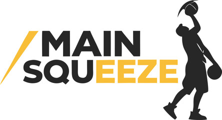 Fototapeta premium Main Squeeze Typography T-shirt Design Print Ready Eps cut file Download