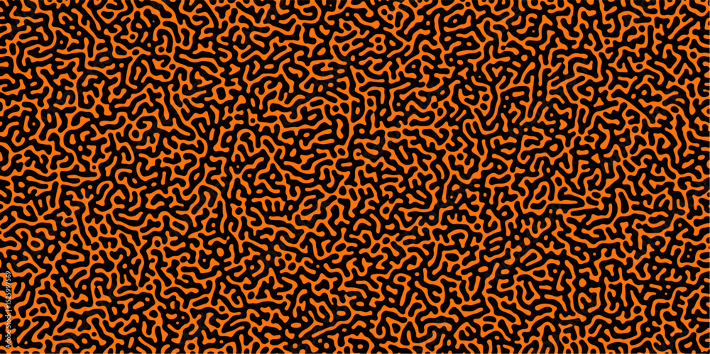 Aufkleber turing abstract pattern, suitable for any business. black and orange color diffusion reaction seamle