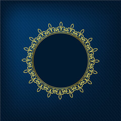 blue background with gold ornament