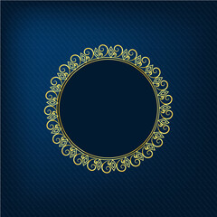 blue background with gold ornament