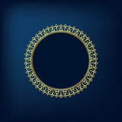 blue background with gold ornament