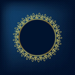 blue background with golden ornament