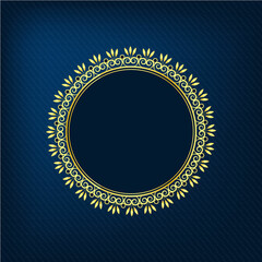 blue background with golden frame