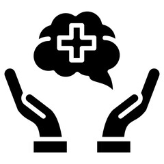 Mental Wellness App glyph icon