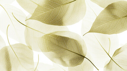 Nature abstract of delicate leaves pale green translucent leaves with soft focus copy space texture dappled light bokeh background veins of leaf breezy botanical design beauty feminine delicate dreamy