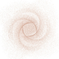 3D rendering of scattered sand granules or fine dirt in on transparent background