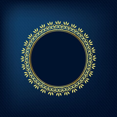 blue background with golden frame