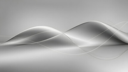 Abstract grey waves with gradient lighting, symbolizing modern tech innovation and fluid dynamics